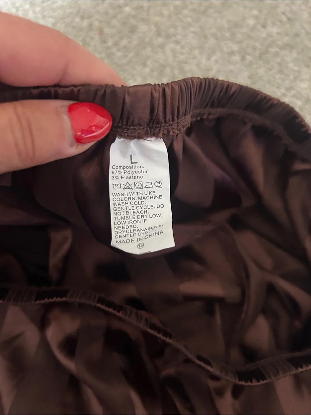 None brown satin